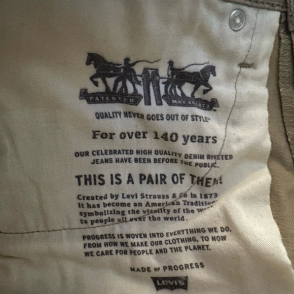 Levi's Men's 513 Slim Straight Jean Pants, Beige, Size 31x30 - Picture 12 of 13